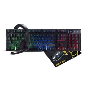 KIT TECLADO+MOUSE+AURICULAR+PAD SHENLONG C4001